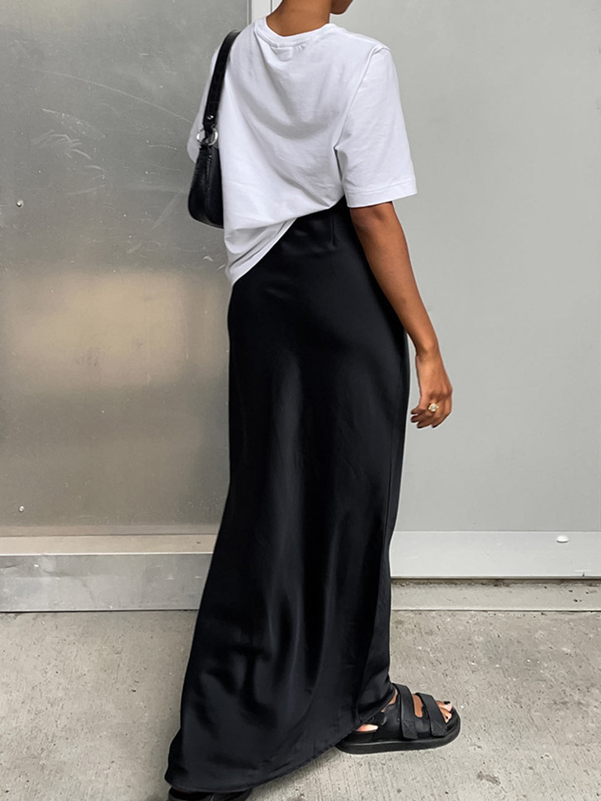 Crown Elara™ | Satin Maxi Skirt