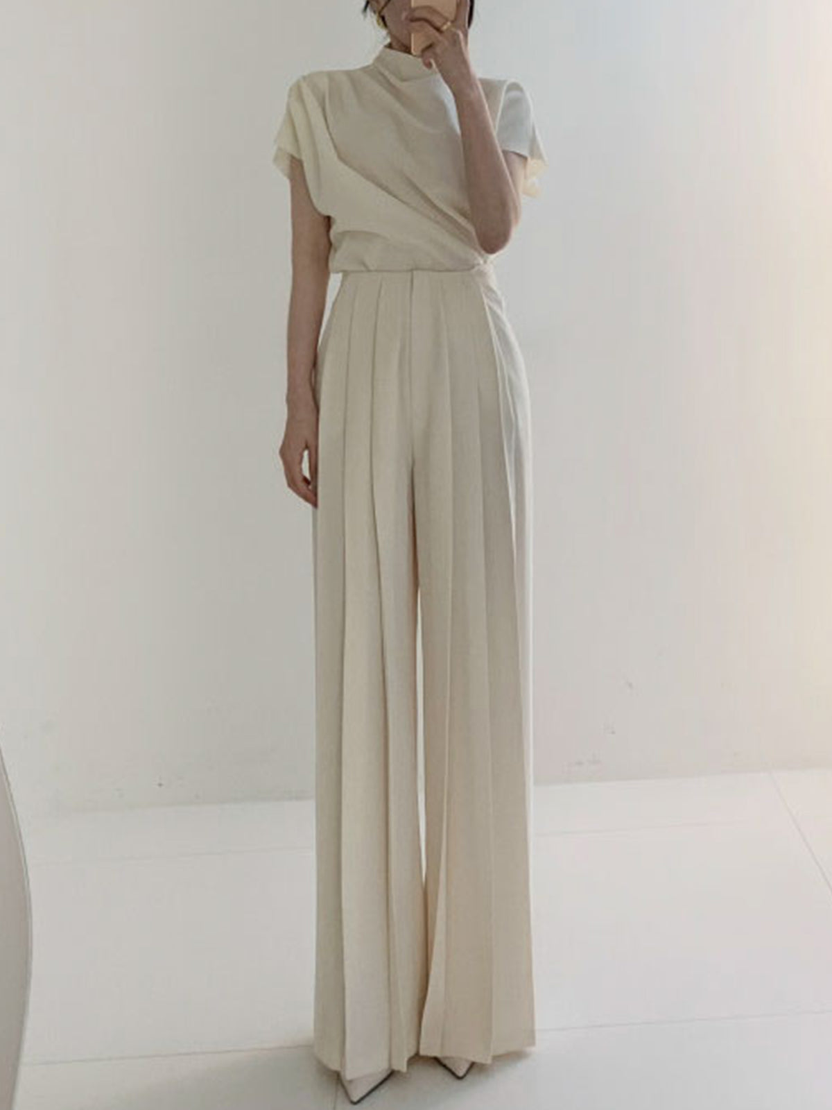 Crown Elara™ | Pleated High Waist Trousers