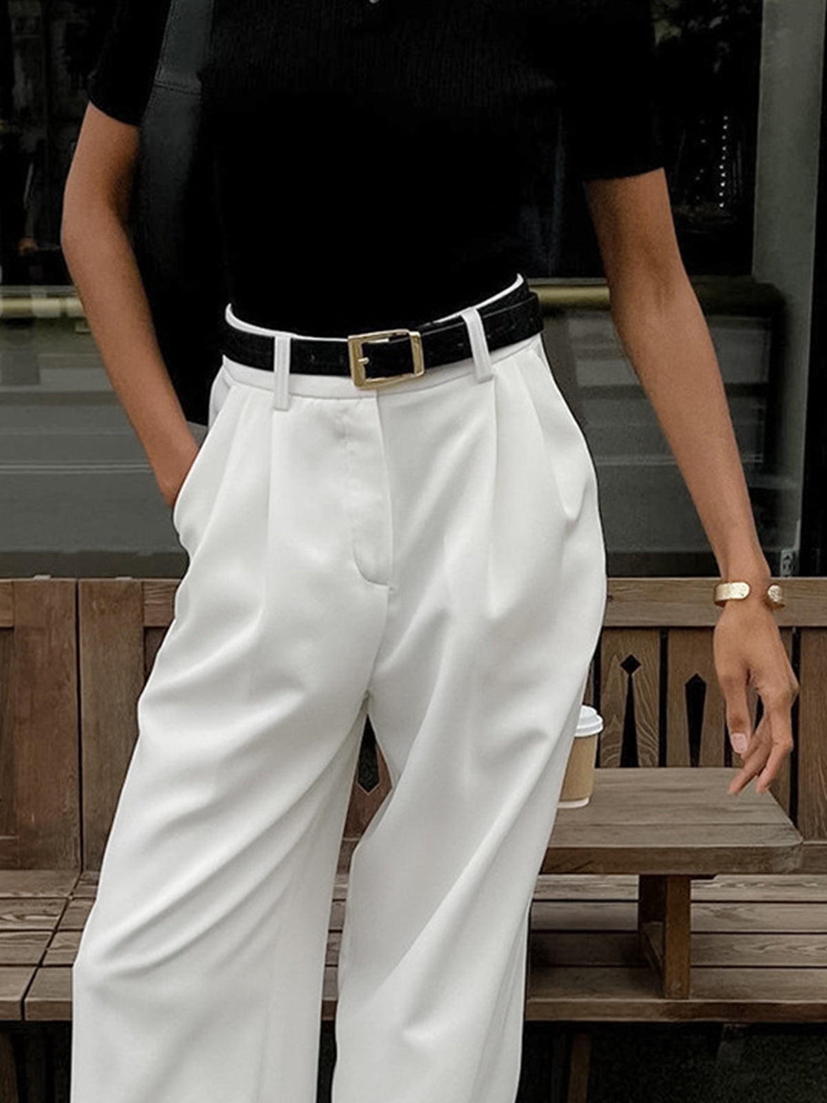 Crown Elara™ | Solid Wide Leg Pants