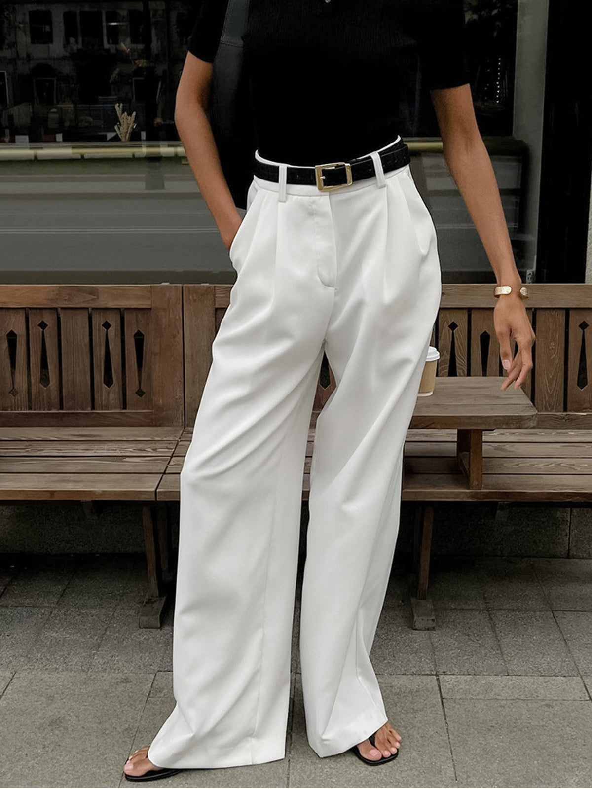 Crown Elara™ | Solid Wide Leg Pants