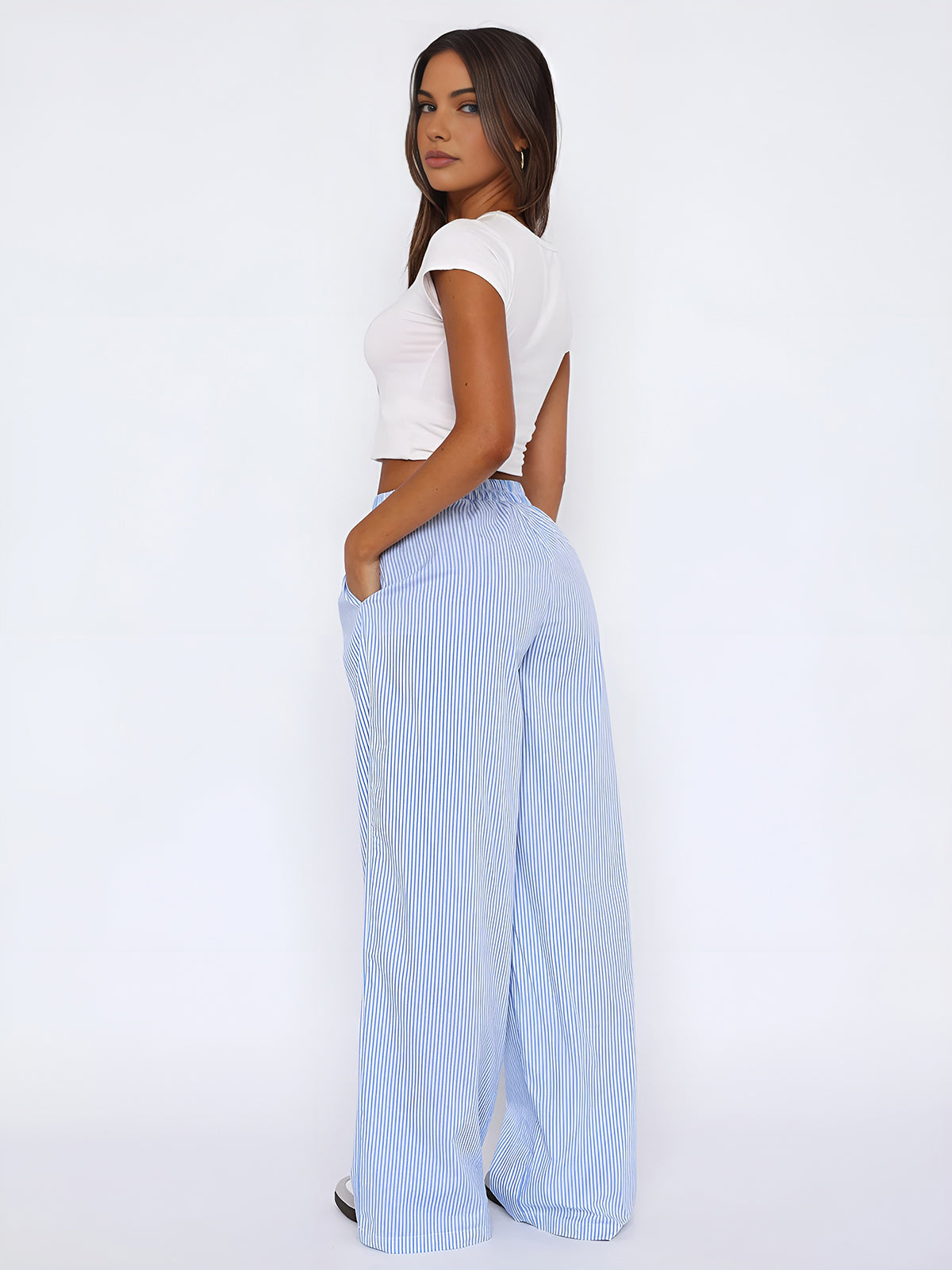 Crown Elara™ | Striped Long Trousers