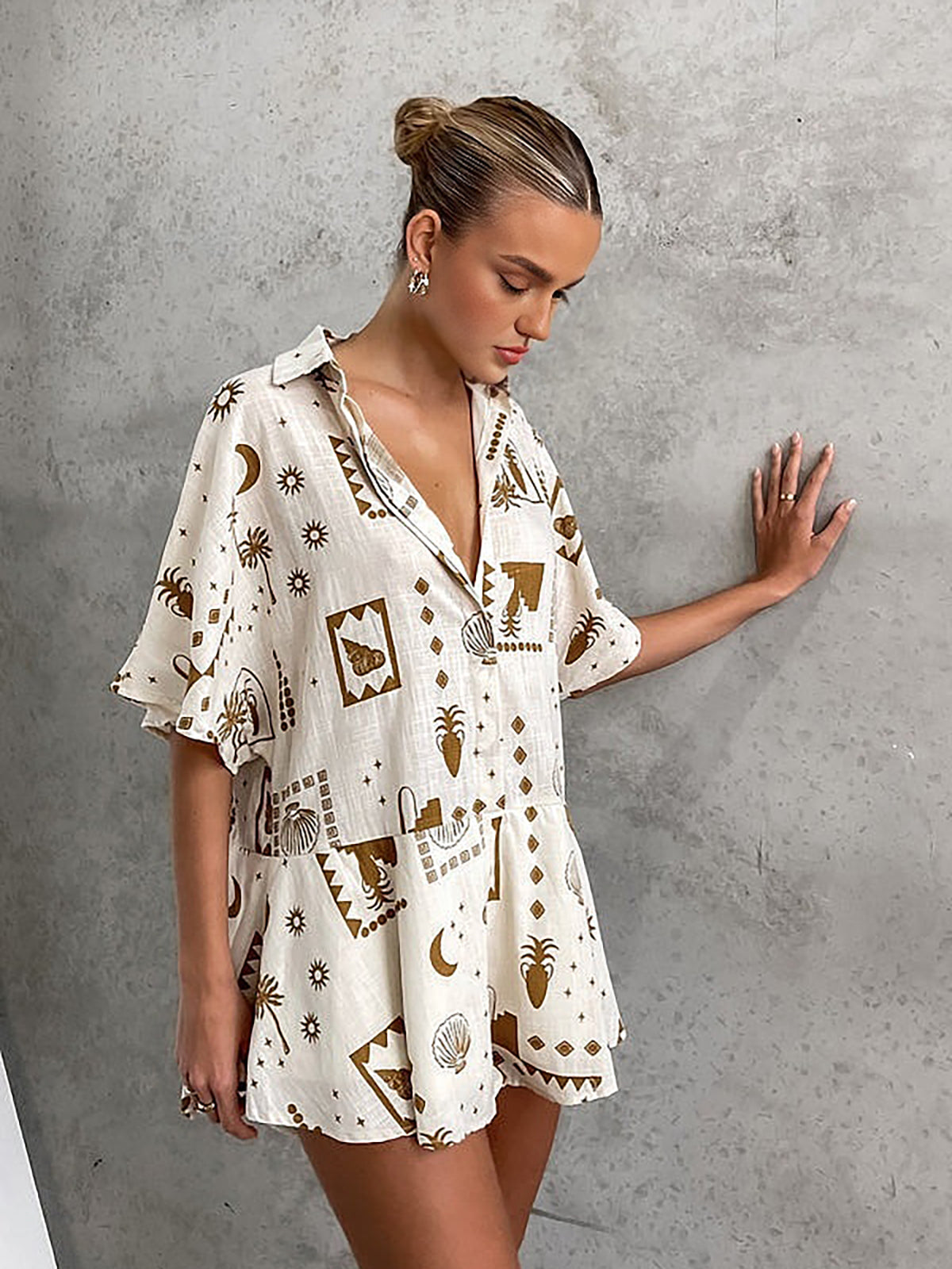 Crown Elara™ | Semi-Sheer Loose Jumpsuit