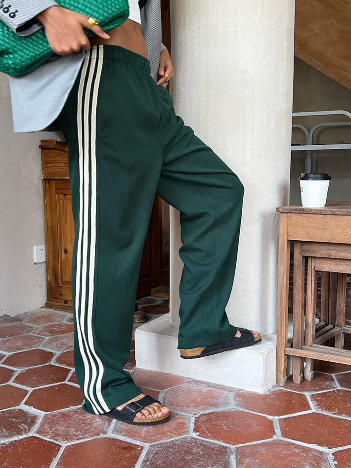 Crown Elara™ | Striped Patchwork Trousers