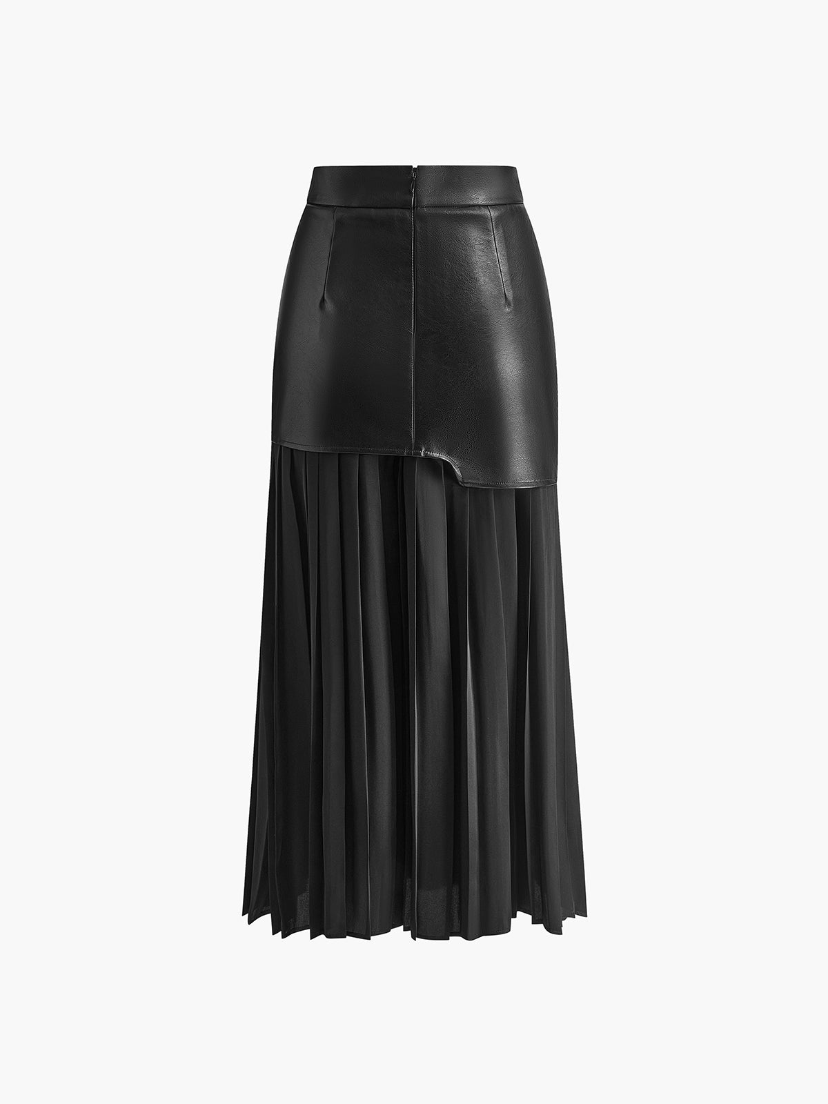 Crown Elara™ | Asymmetric Patchwork Midi Skirt