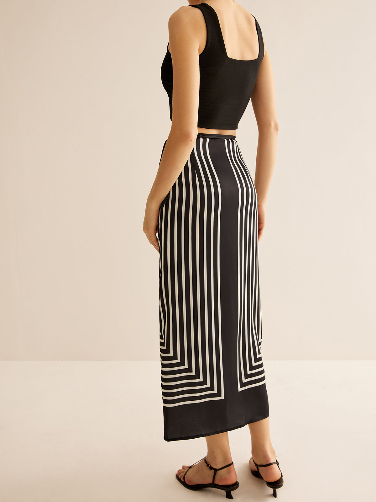 Crown Elara™ | Satin Wrap Tie Skirt