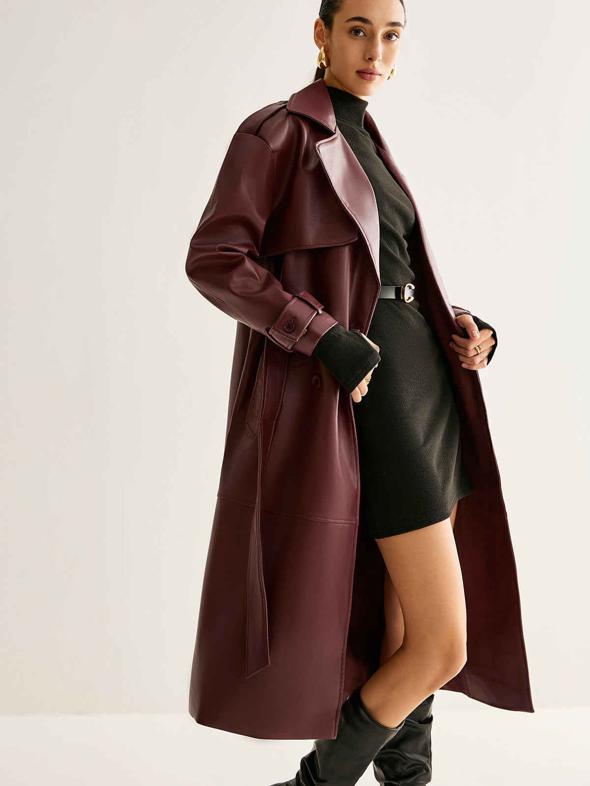 Crown Elara™ | Windproof PU Leather Jacket
