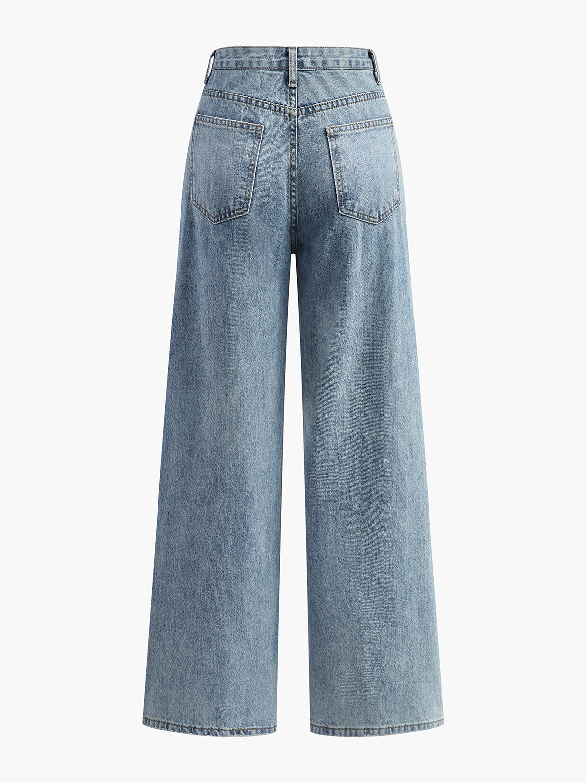 Crown Elara™ | Asymmetric Waist Wide-Leg Jeans