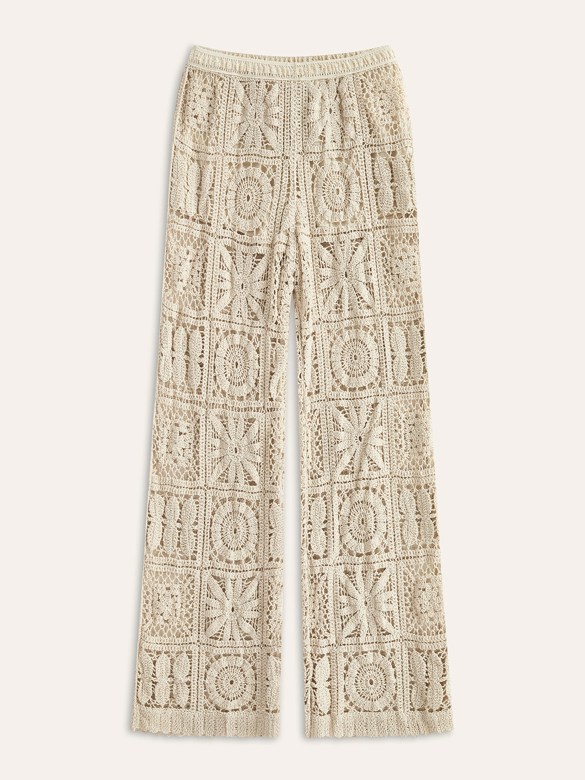 Crown Elara™ | Semi-Sheer Elastic Trousers