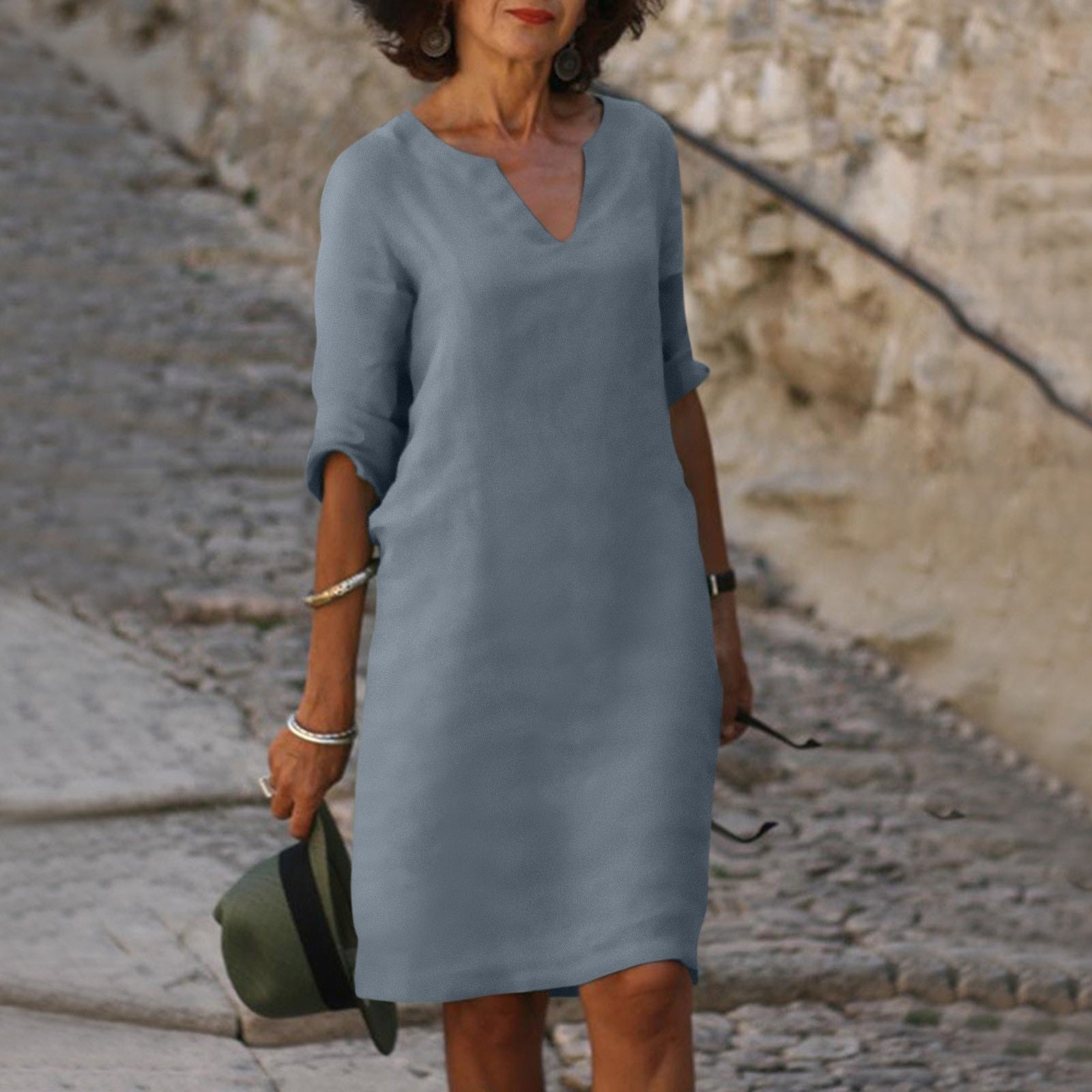 Crown Elara™ | V-Neck Tummy Covering Dress