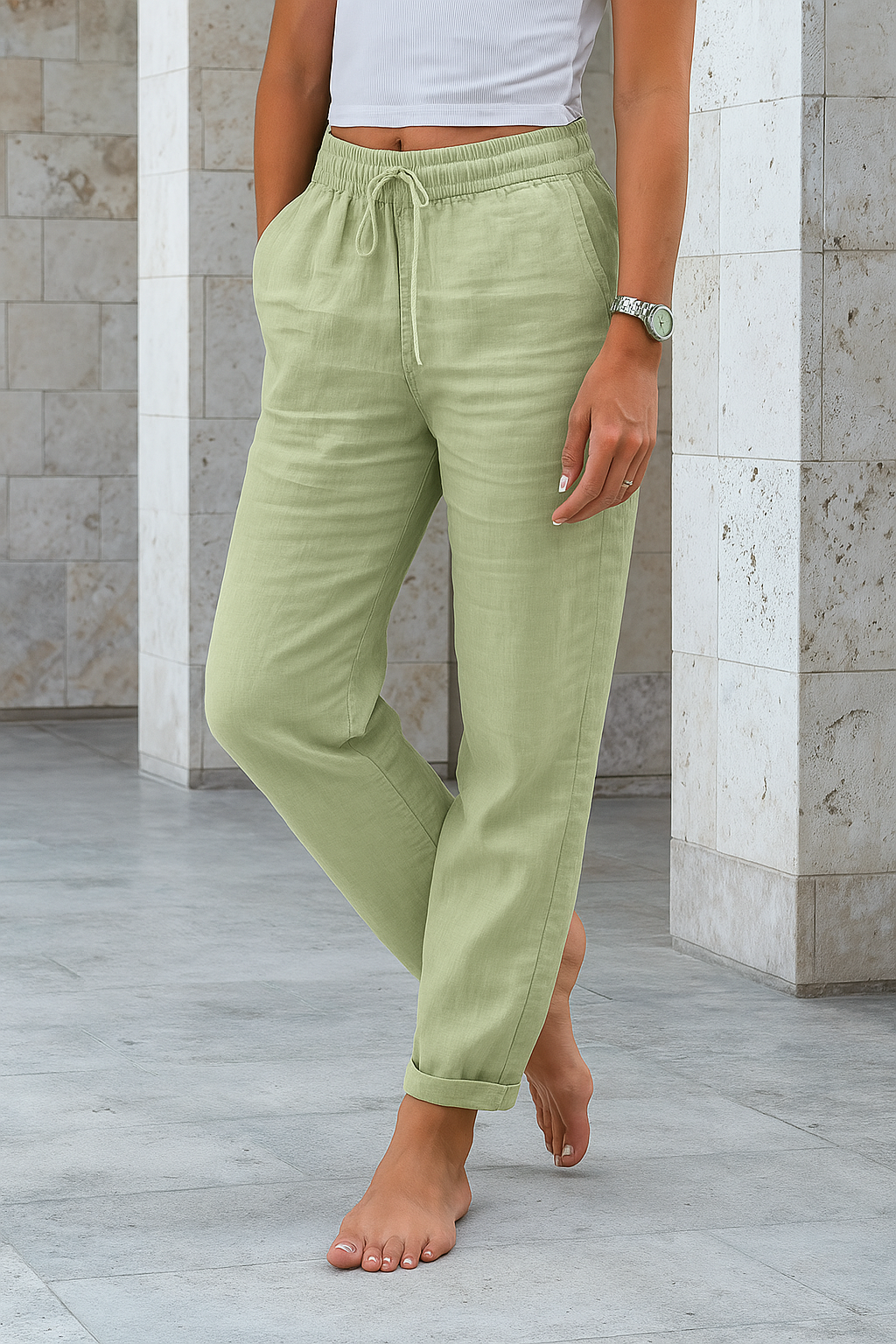Crown Elara™ | Linen Trousers