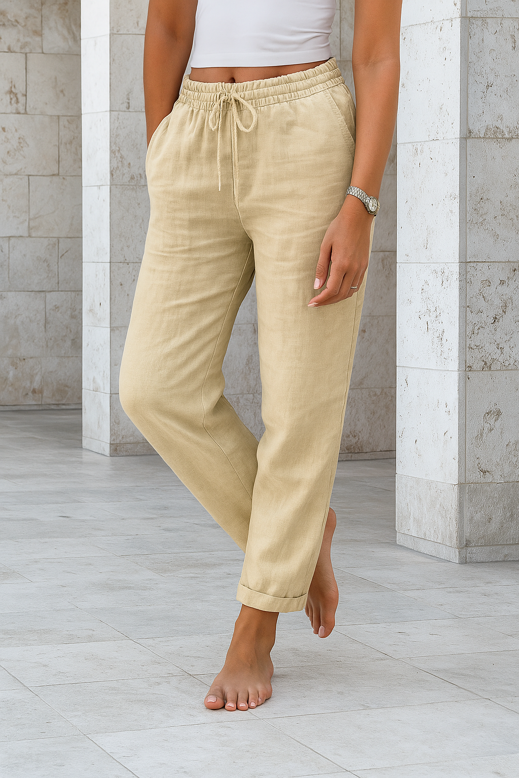 Crown Elara™ | Linen Trousers