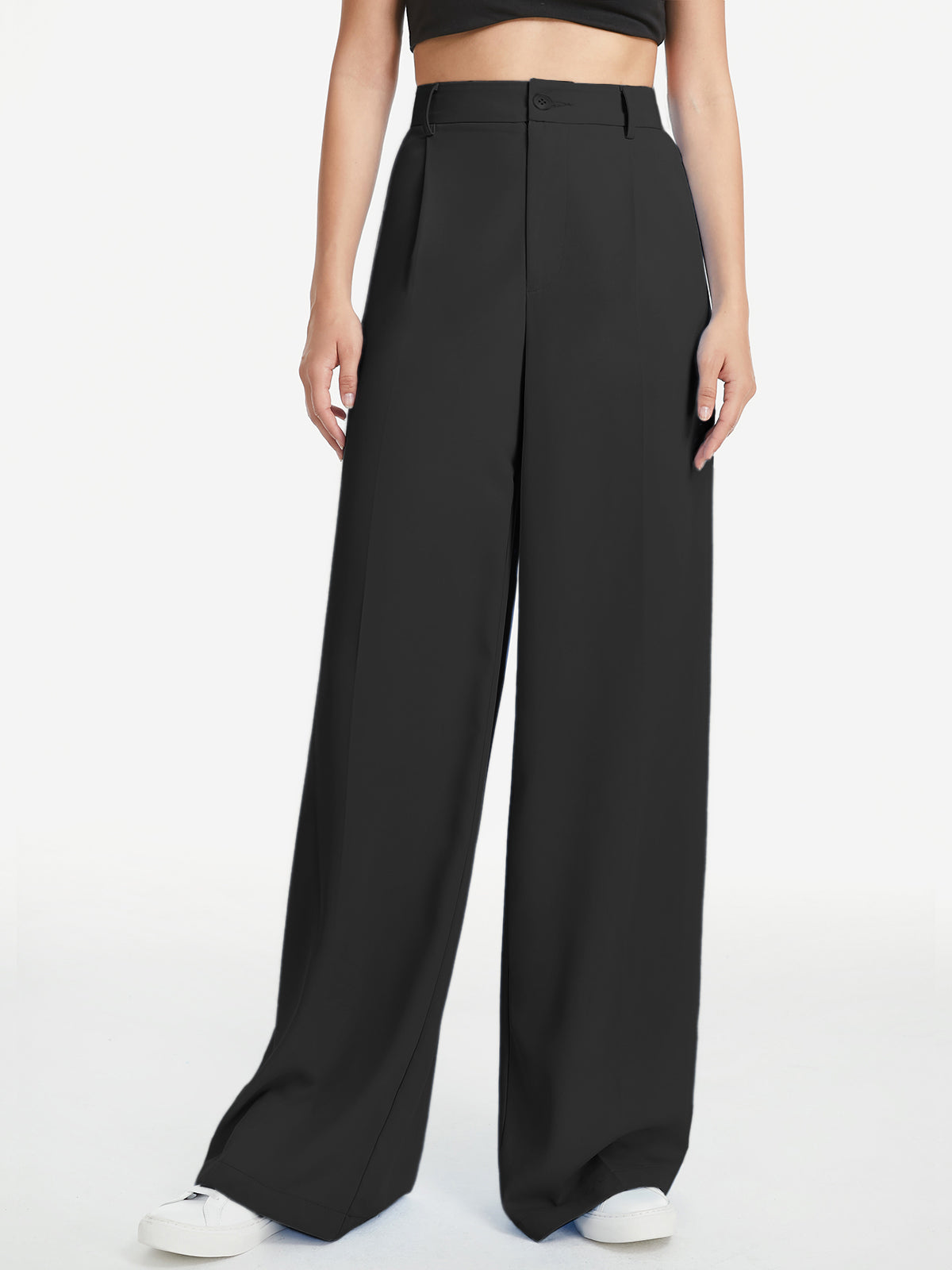 Crown Elara™ | High Waisted Wide Leg Trousers