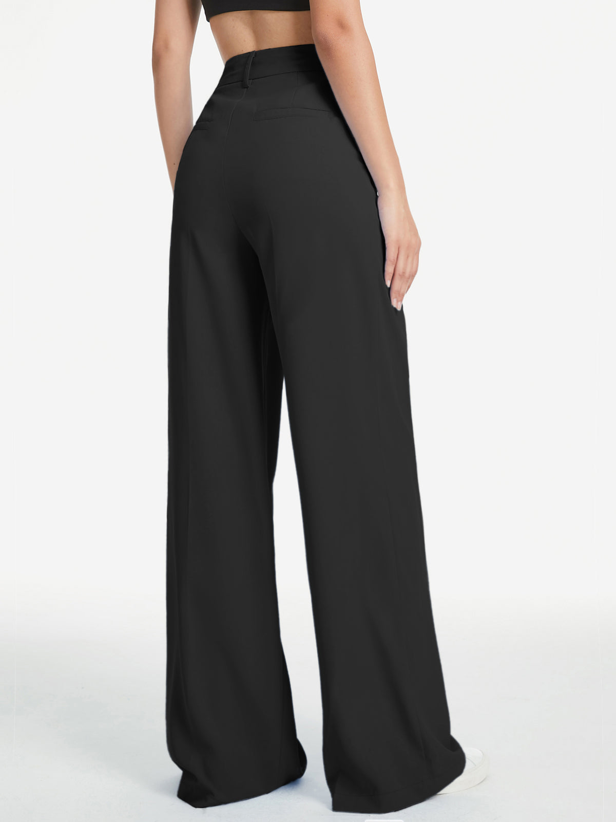 Crown Elara™ | High Waisted Wide Leg Trousers