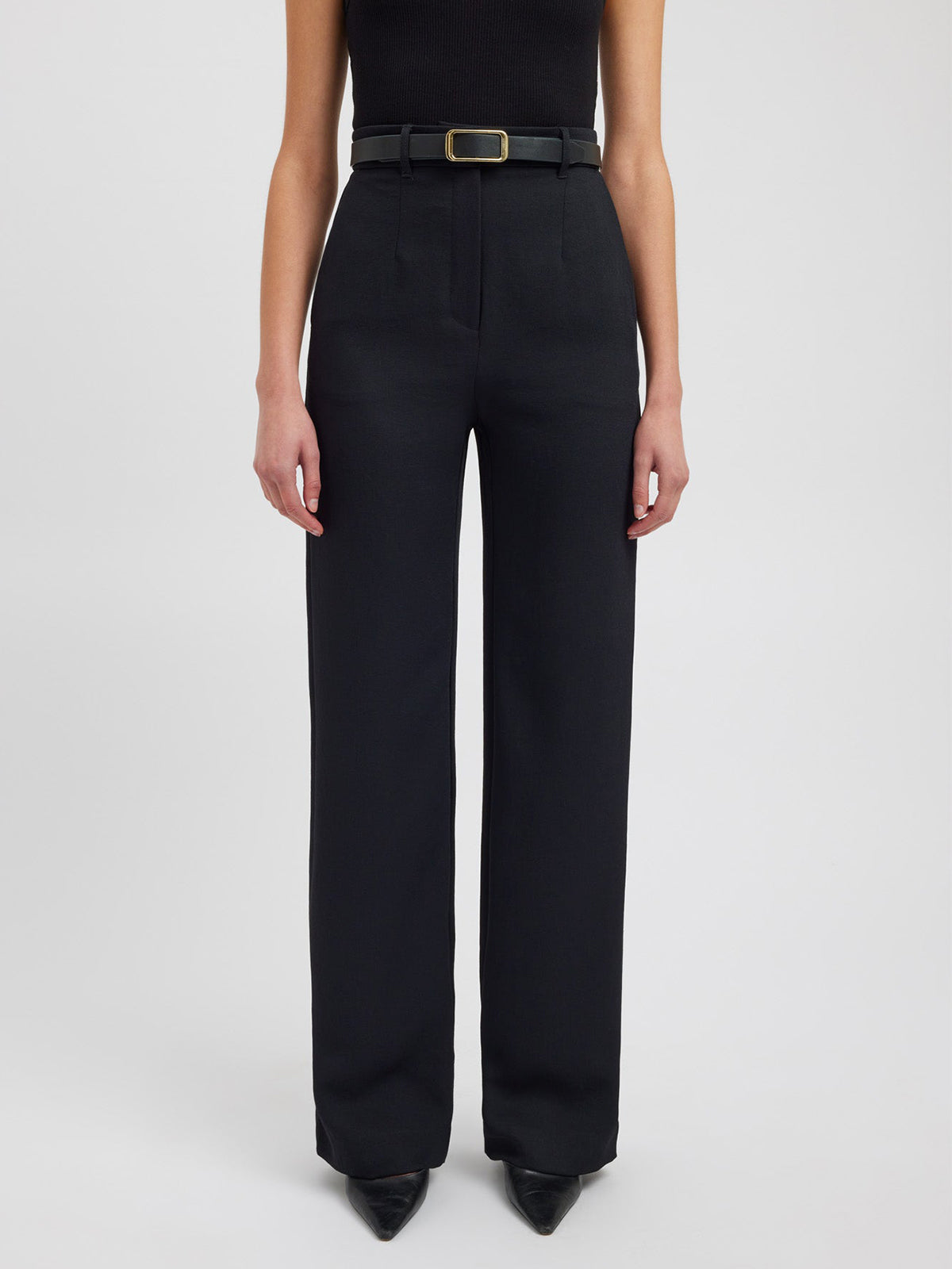 Crown Elara™ | Straight Leg Trousers With Pockets