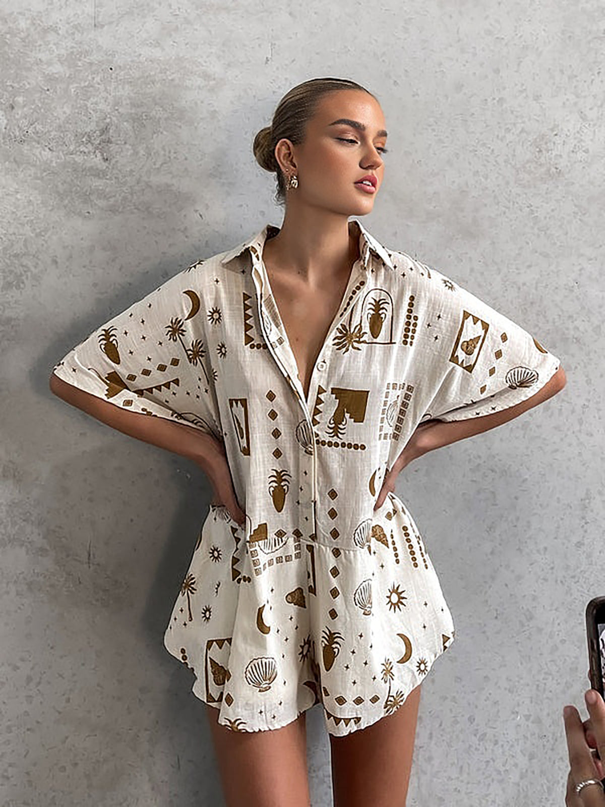 Crown Elara™ | Semi-Sheer Loose Jumpsuit