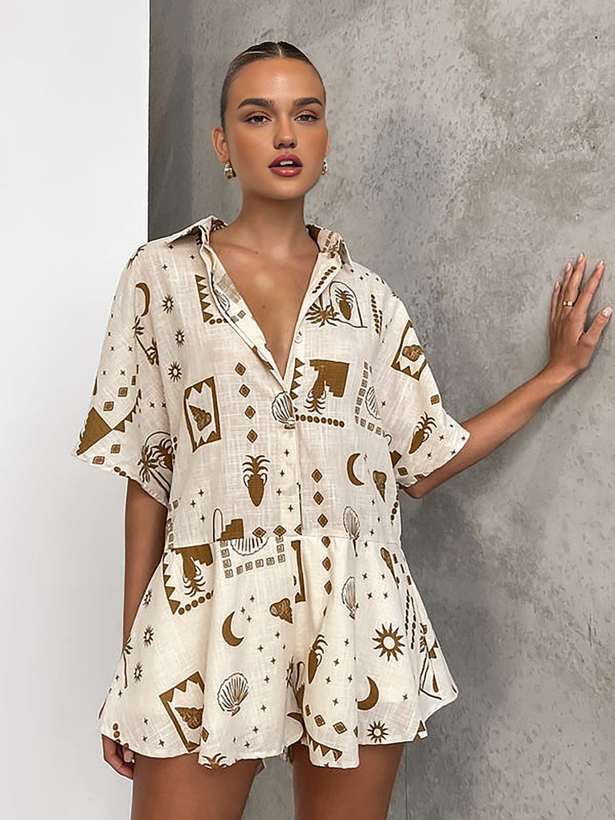 Crown Elara™ | Semi-Sheer Loose Jumpsuit