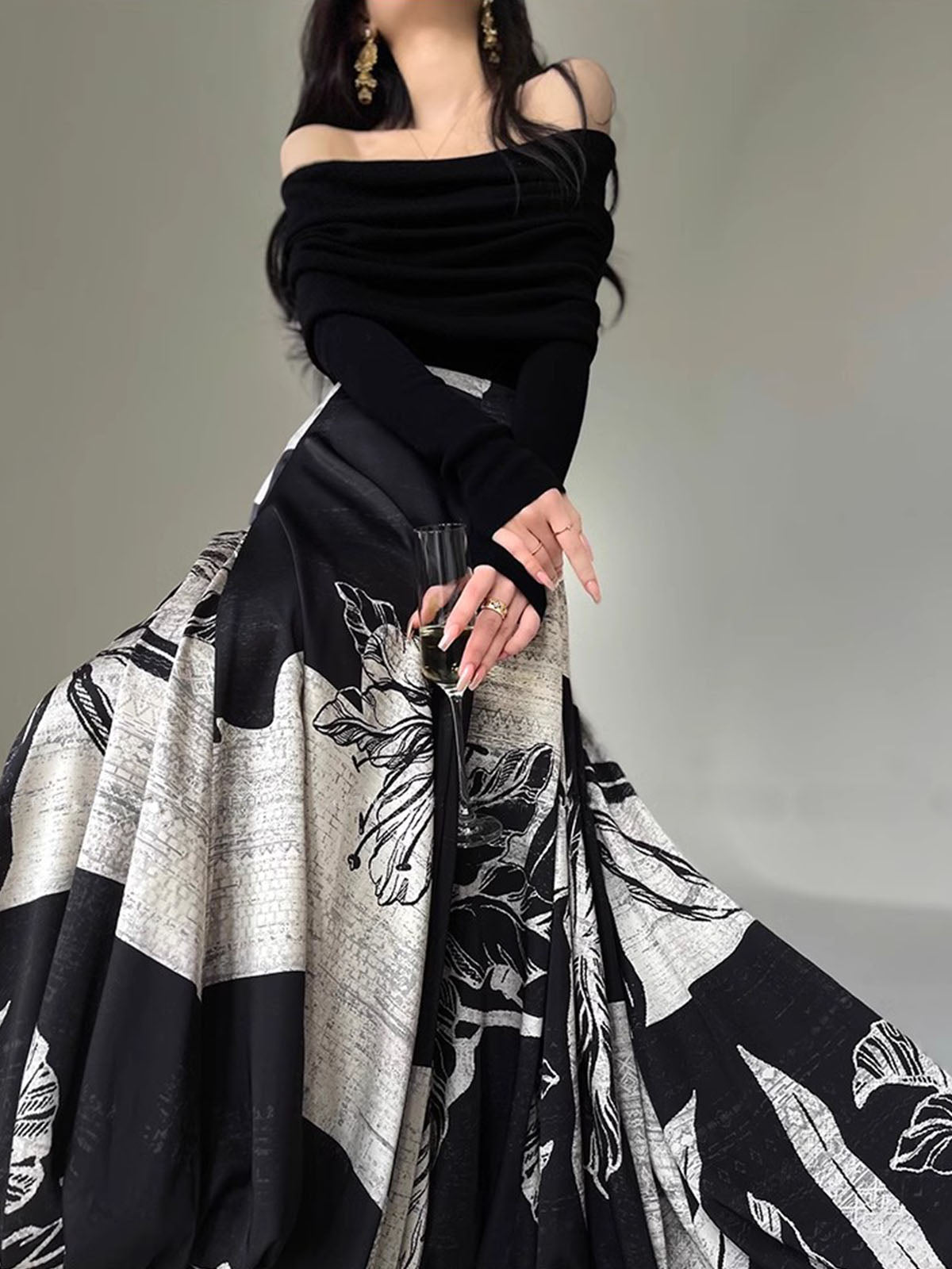 Crown Elara™ | Waist Side-Zipper Midi Skirt
