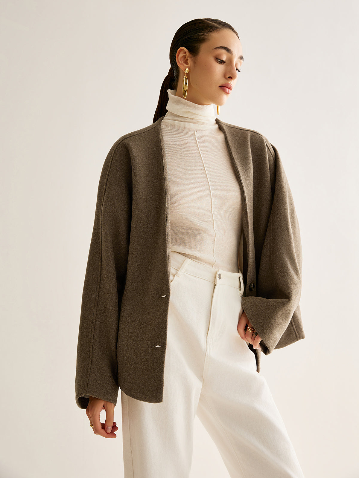 Crown Elara™ | V-Neck Loose Jacket