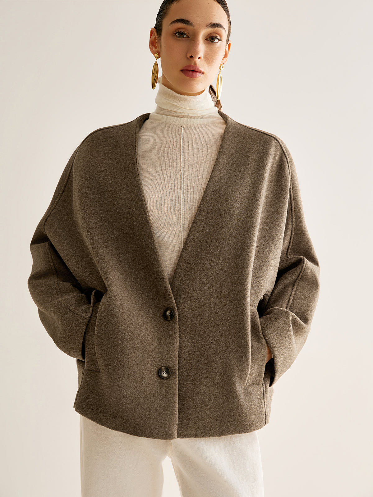 Crown Elara™ | V-Neck Loose Jacket
