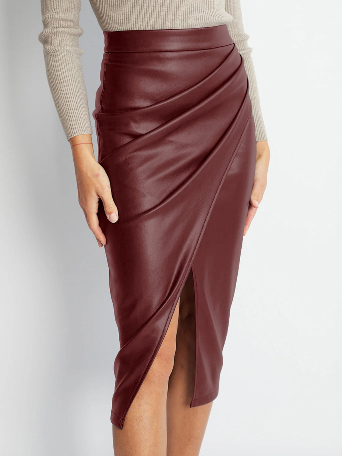 Crown Elara™ | Pleated Split Skirt