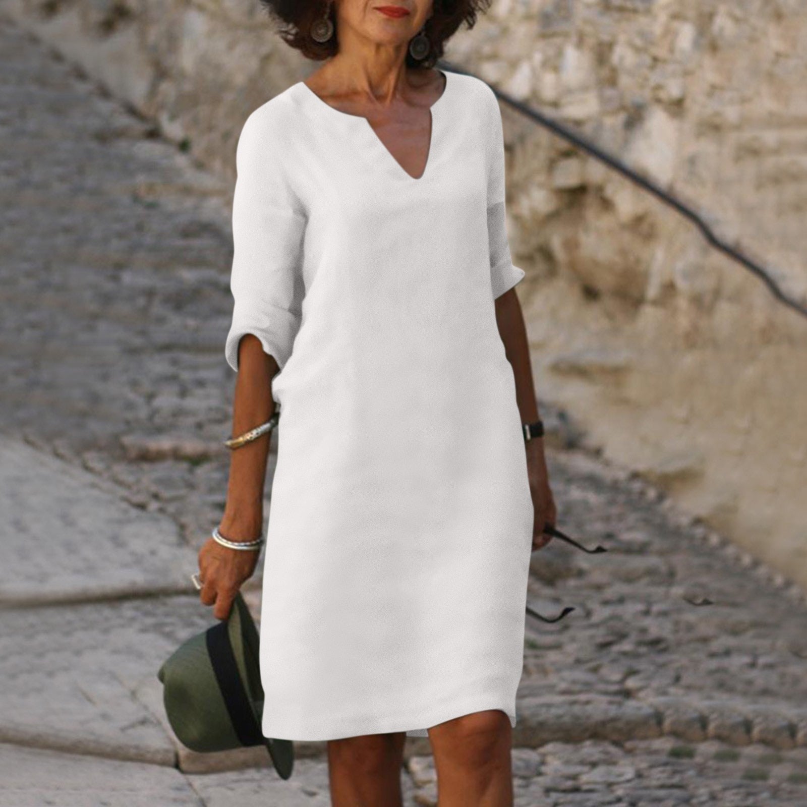Crown Elara™ | V-Neck Tummy Covering Dress