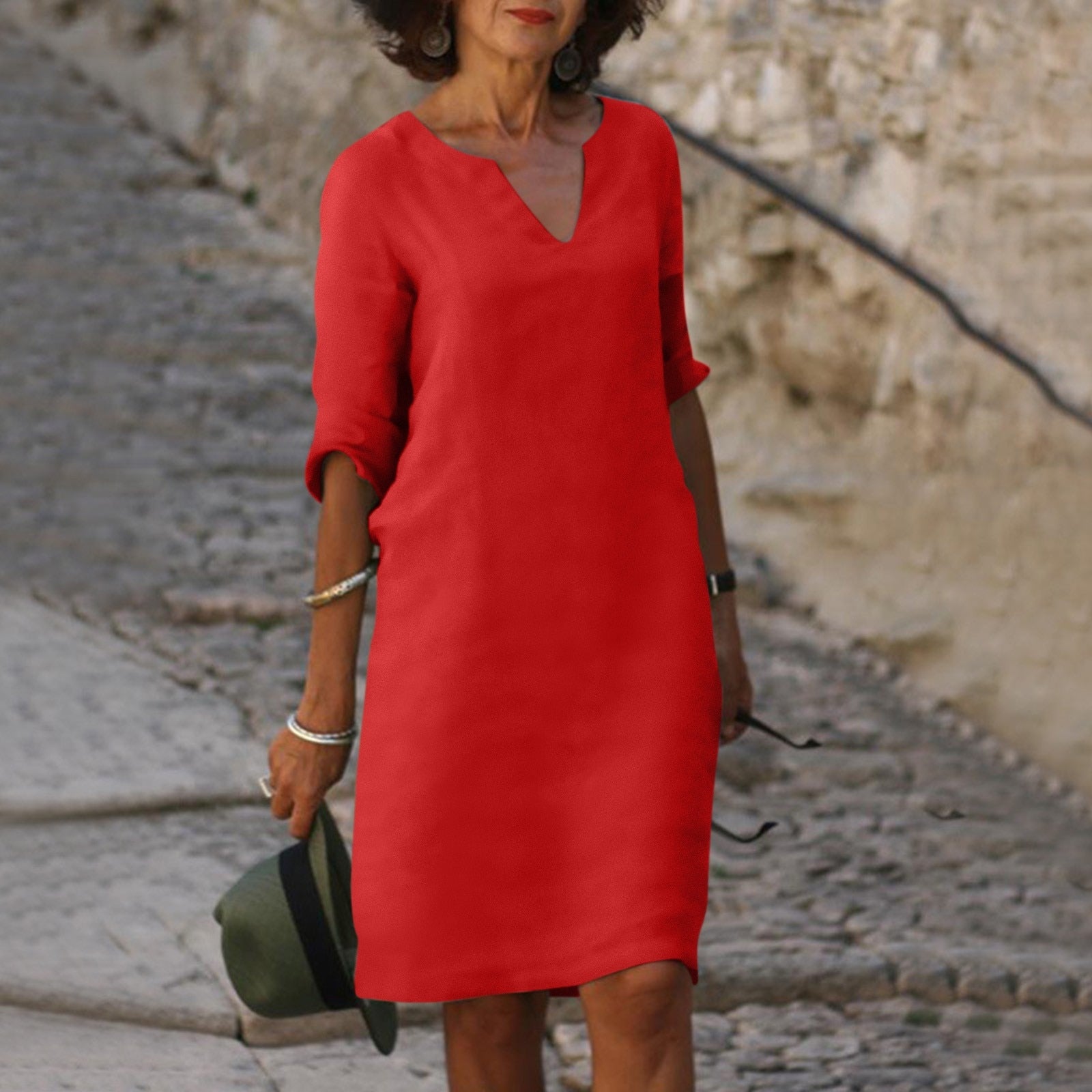 Crown Elara™ | V-Neck Tummy Covering Dress