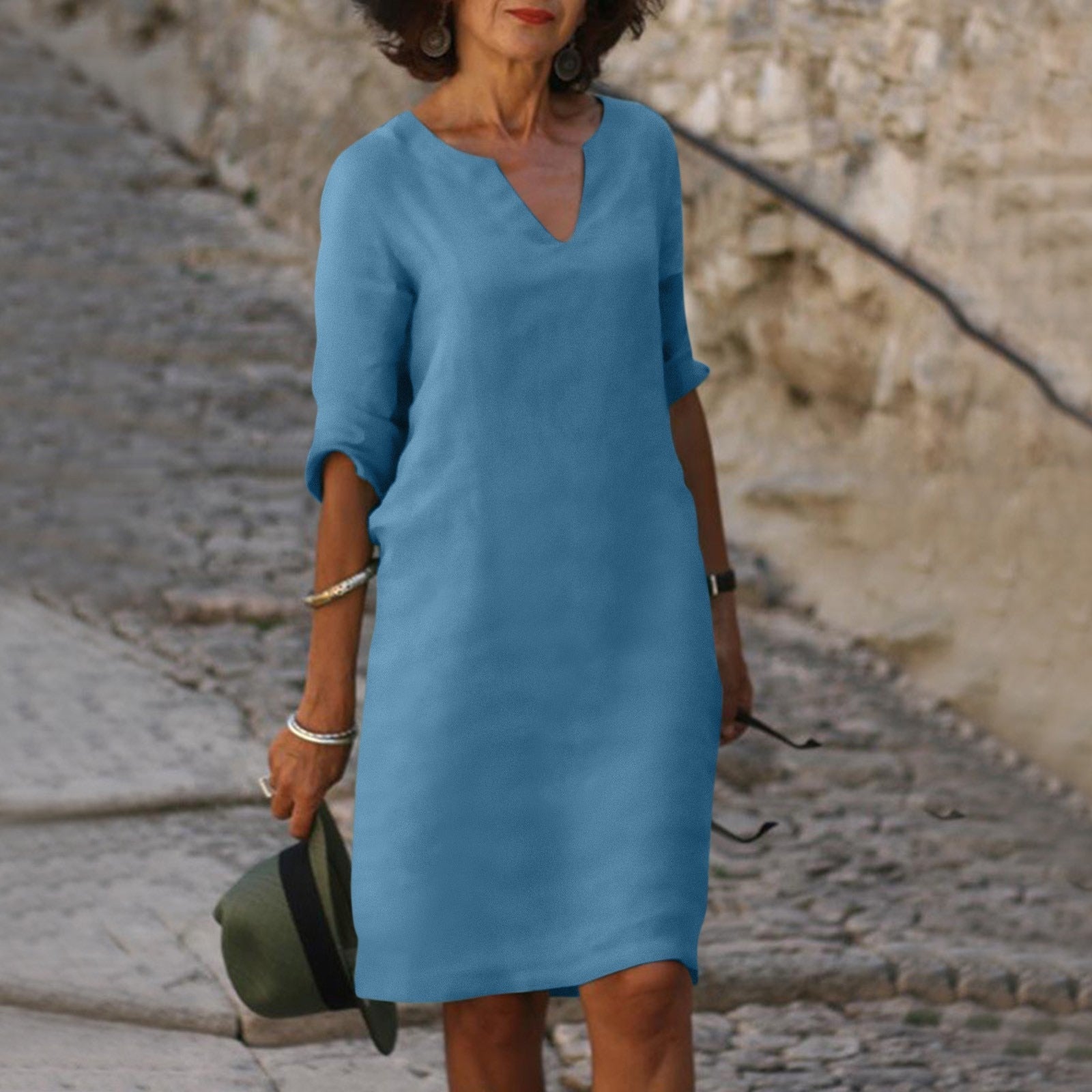 Crown Elara™ | V-Neck Tummy Covering Dress